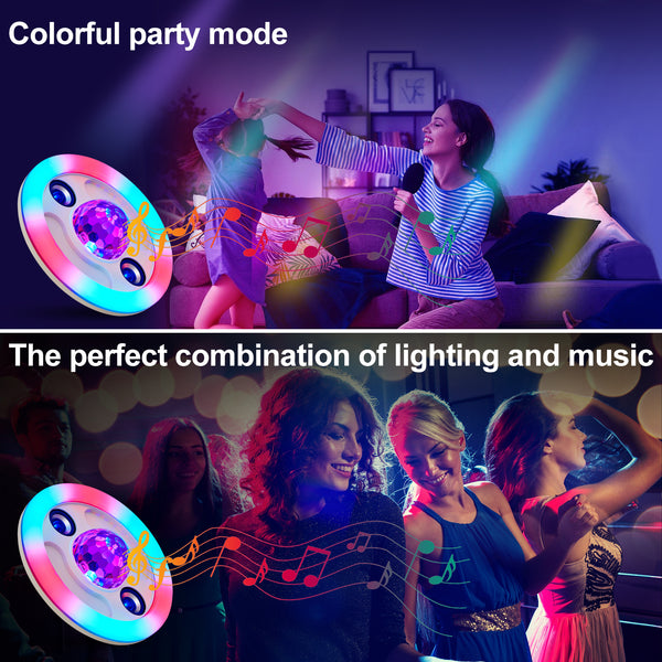 HARPER LIVING RGB Remote E27 LED Light Bulb with Speaker, 30W 2400LM Bluetooth Speaker Light Bulb with Control