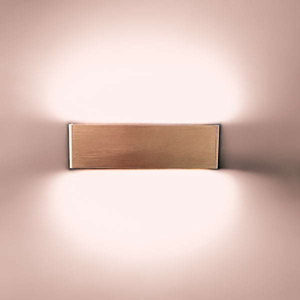 8W LED Up/Down Wall Light, Brushed Bronze Finish Warm White (Non-Dimmable)