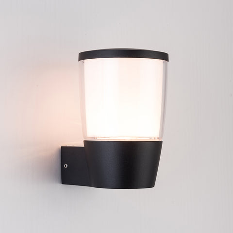 Outdoor Wall Light Black finish with IP54 Aluminium Exterior Weatherproof Warm White Light, Ideal for Garden, Front/Back Door, Balcony