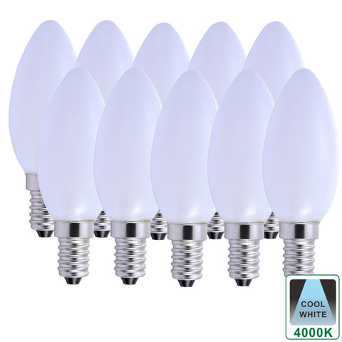 Harper Living Opal Glass Cool White 5W Dimmable LED E14 Candle Bulb, Pack of 10